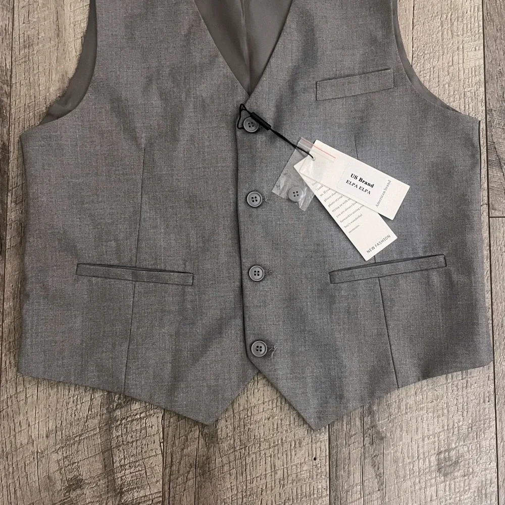 ELPA ELPA Boys Grey Formal Suit Vest MK2819-MJ1 Size‎ 16 NWT